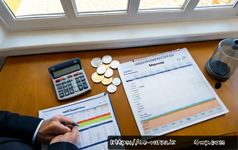 가치투자에 필요한 시간 관리 전략 - Photorealistic overhead view of a disciplined German value investor’s home office, a mature professi...