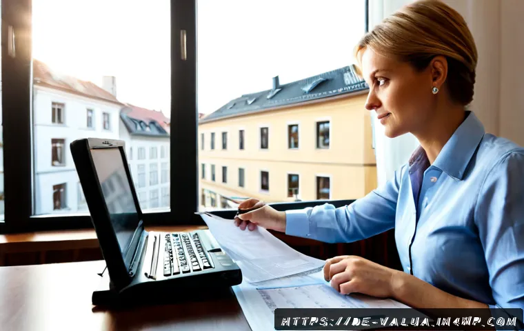 Home 17 가치투자와 장기적 투자 전략 - Photorealistic long-term value investing scene in a bright modern German home office, mature investo...